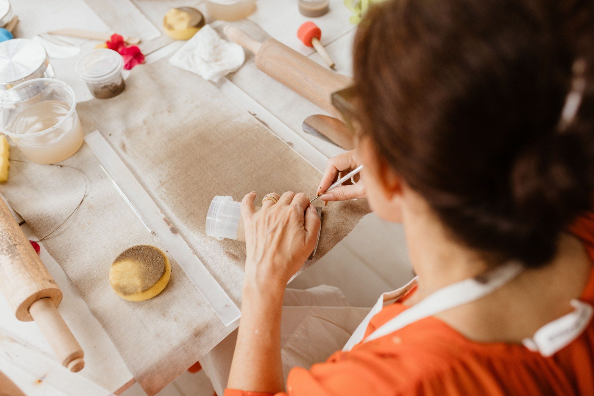Atölyede workshop çalışması