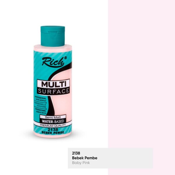 Rich Multisurface 120 ml bebek pembe akrilik boya