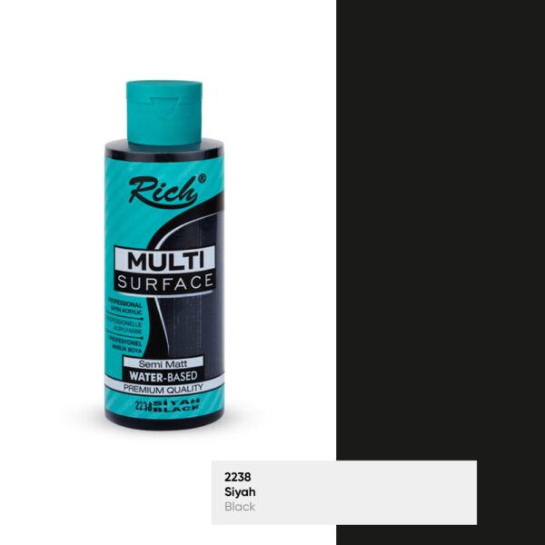 Rich Multisurface 120 ml siyah akrilik boya