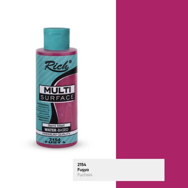 Rich Multisurface 120 ml fuşya akrilik boya