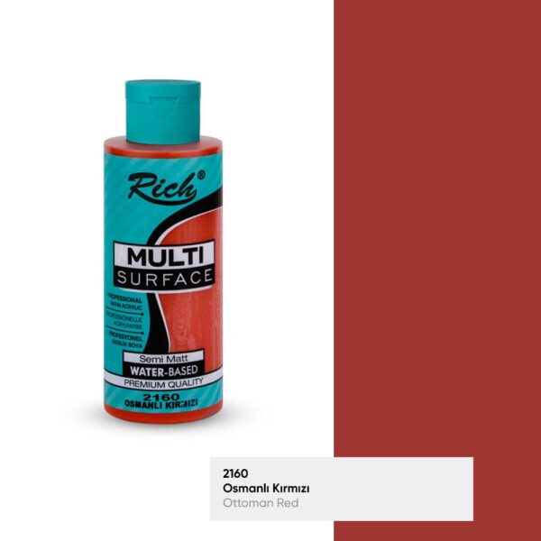 Rich Multisurface 120 ml osmanlı kırmızı akrilik boya