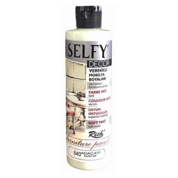 Rich Selfy Decor Vernikli Mobilya Boyası 240 ML Adaçayı