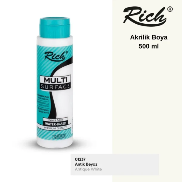rich multisurface 500 ml antik beyaz boya