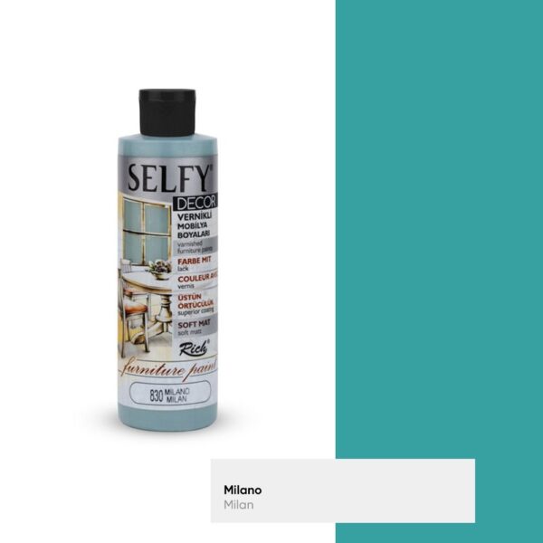 Rich Selfy Decor Vernikli Mobilya Boyası 240 ML milano