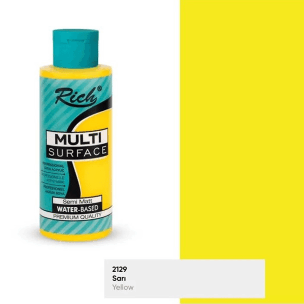 Rich Multisurface 120 ml sarı akrilik boya